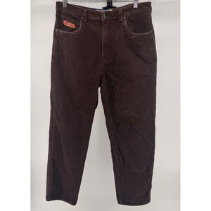 Empyre Relax Corduroy Pants Dark Brown Men's Size 32 Straight Leg Casual